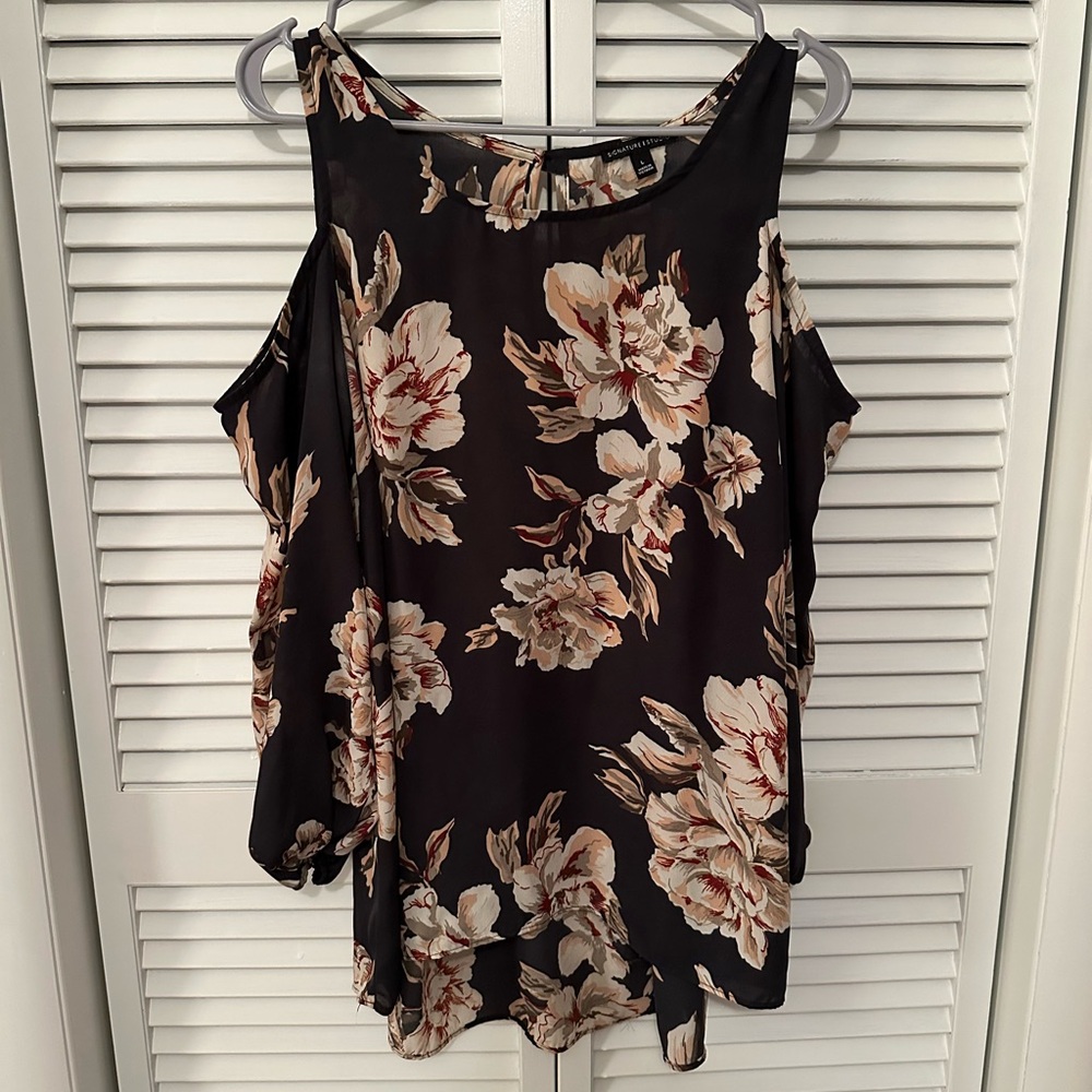 Floral Black Women's Top